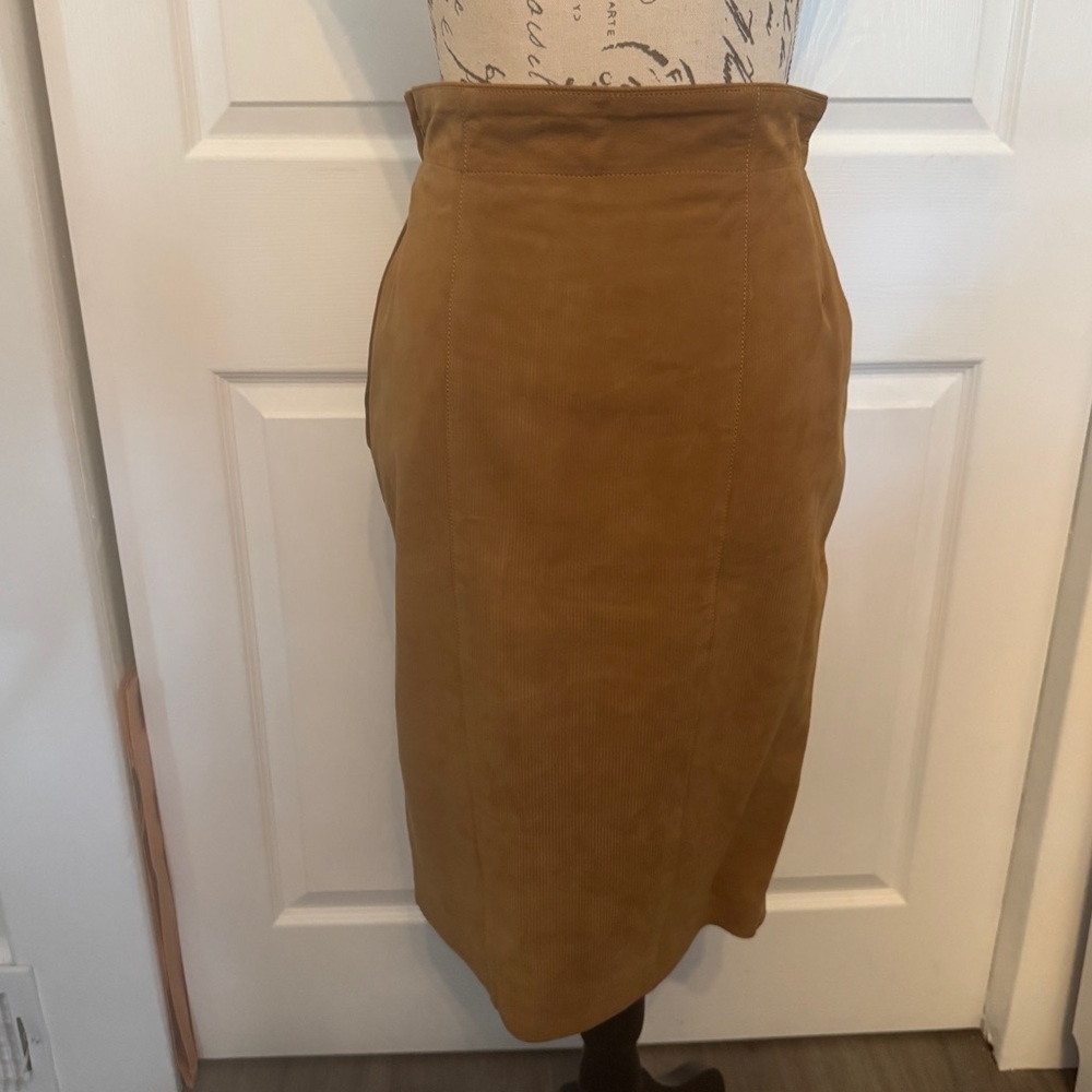 Vintage Loewe Suede Skirt 38 - Picture 2 of 10